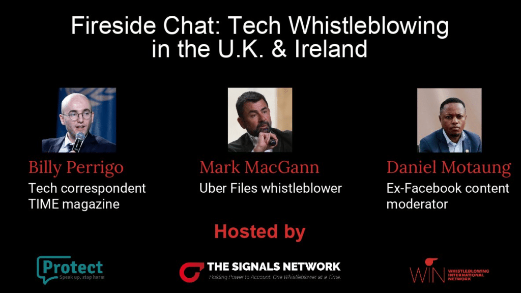 whistleblower event at Frontline Club